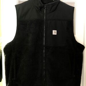 Carhartt Men's Black Fleece Vest - Size 3XL